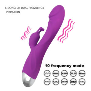 Rechargeable double G spot vibrator for female
